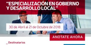 ESPECIALIZACIÓN EN GOBIERNO Y DESARROLLO LOCAL