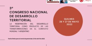 (Español) Convocatoria. 3º Congreso Nacional de Desarrollo Territorial