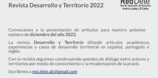 Convocatoria abierta. Revista Red DETE