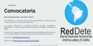 Convocatoria Revista Desarrollo y Territorio